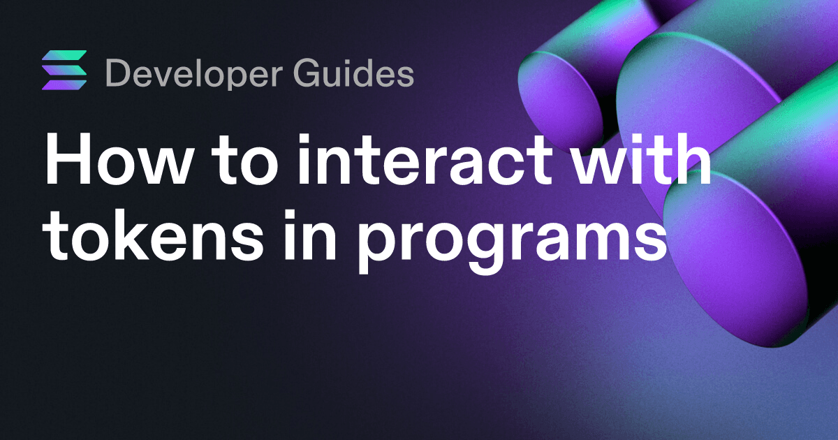 How interact with tokens in programs